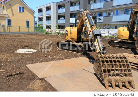 ショベルカー 建設重機 ユンボ ショベルカー 建設重機 ユンボ 104561942