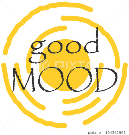 The inscription good mood in the sun on a white background. Great print for t-shirts, t-shirts for kids and adults. Vector The inscription good mood in the sun on a white background. Great print for t-shirts, t-shirts for kids and adults. Vector 104561961