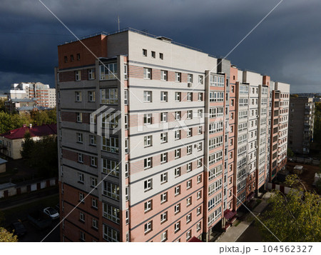 Facade of modern building in city 104562327