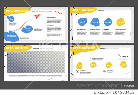 Creative presentation templates elements on a blue background. Vector infographics. 104563415