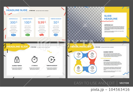 Creative presentation templates elements on a blue background. Vector infographics. Creative presentation templates elements on a blue background. Vector infographics. 104563416