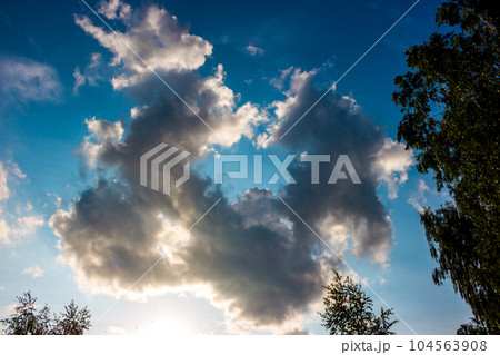 An annular cloud in the blue sky. Russia, May 2023 An annular cloud in the blue sky. Russia, May 2023 104563908