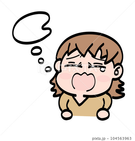 あくびをしている女の子 104563963