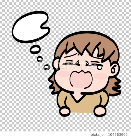 あくびをしている女の子 104563963