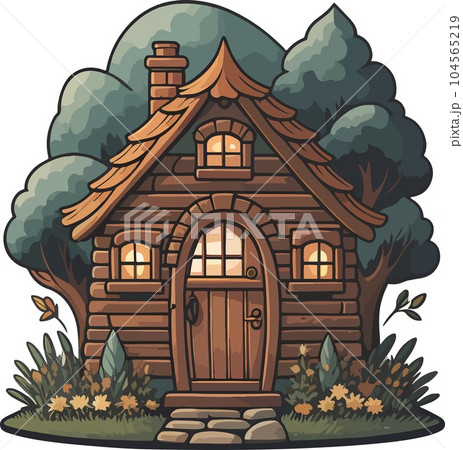 Great and cuteness elf house vector art Great and cuteness elf house vector art 104565219