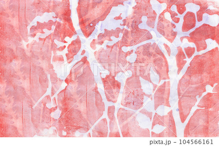 優しい雰囲気の植物の木版画背景 104566161