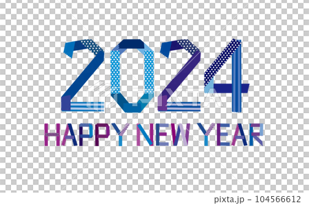 HappyNewYear_2024 letters/cold color HappyNewYear_2024 letters/cold color 104566612