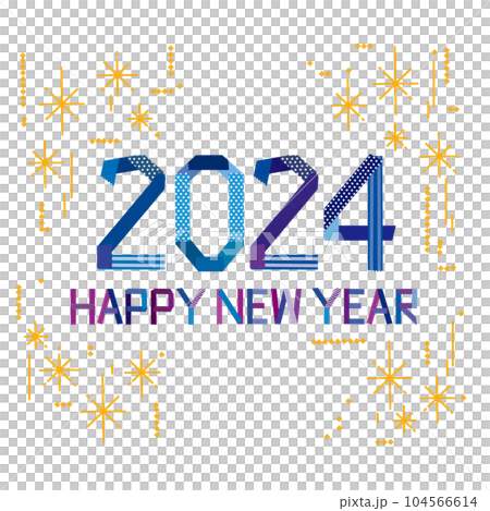 HappyNewYear_2024 letters/cold color, decoration HappyNewYear_2024 letters/cold color, decoration 104566614