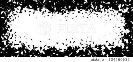 Debris and shatters in rectangle frame. Black...のイラスト素材 [104566655] - PIXTA