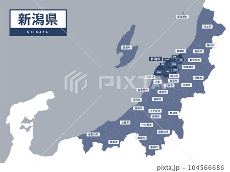 地図（地名入り）-新潟県 104566686