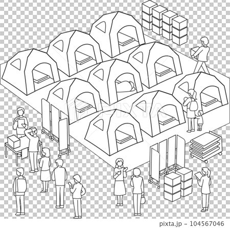 災害時的避難場所,防災帳篷 災害時的避難場所,防災帳篷 104567046