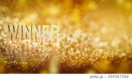 The gold winner text for background concept 3d rendering The gold winner text for background concept 3d rendering 104567388