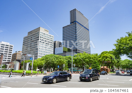 名古屋市中区 都市風景 錦通久屋交差点 中日ビル 名古屋市中区 都市風景 錦通久屋交差点 中日ビル 104567461