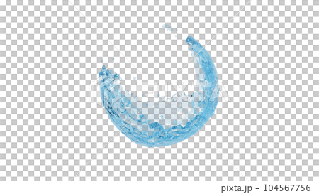 円を描くように勢いよく流れる水。水の素材。（PNG） のイラスト素材 [104567756] - PIXTA