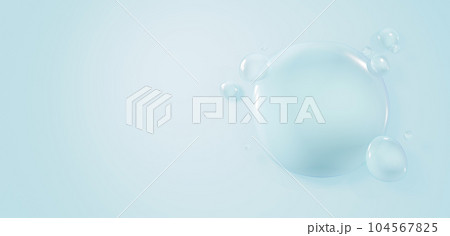 複数の水滴の背景画像（水色） 104567825