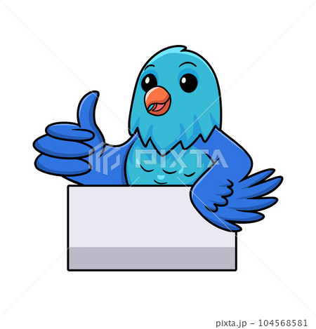 Cute forpus parrotlet bird cartoon giving thumb up 104568581