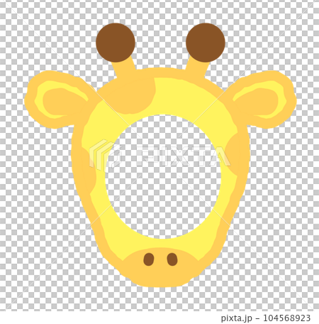 Cute and simple giraffe face composition illustration Cute and simple giraffe face composition illustration 104568923