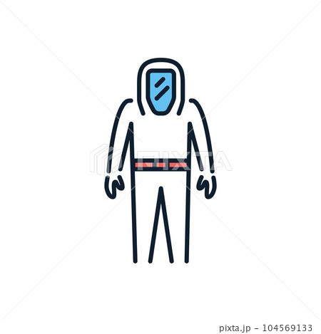 Biological Protection Suit vector icon Biological Protection Suit vector icon 104569133