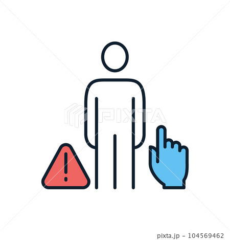 Do not touch touch people vector icon. 104569462