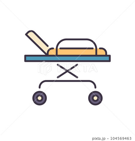 Hospital bed related vector icon 104569463