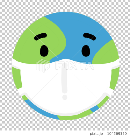 Illustration of the earth wearing a mask to prevent infectious diseases and pollution Illustration of the earth wearing a mask to prevent infectious diseases and pollution 104569550