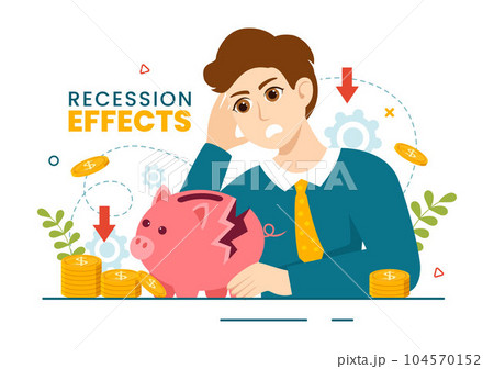 Recession Effects Vector Illustration with Impact on Economic Growth and Economical Activity Decline Result in Flat Cartoon Hand Drawn Templates Recession Effects Vector Illustration with Impact on Economic Growth and Economical Activity Decline Result in Flat Cartoon Hand Drawn Templates 104570152