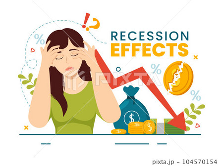 Recession Effects Vector Illustration with Impact on Economic Growth and Economical Activity Decline Result in Flat Cartoon Hand Drawn Templates Recession Effects Vector Illustration with Impact on Economic Growth and Economical Activity Decline Result in Flat Cartoon Hand Drawn Templates 104570154