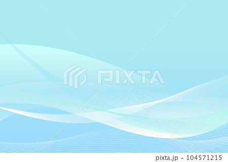 ウェーブ背景 エメラルドグリーンのイラスト素材 [104571215] - Pixta