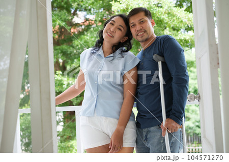 Happy Asian family  spending time at home together. 104571270