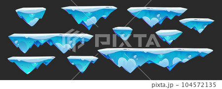 Flying ice jump game island vector illustration 104572135