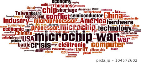 Microchip war word cloud 104572602