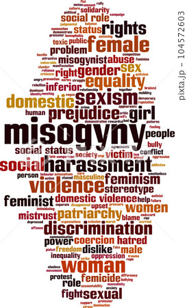 Misogyny word cloud 104572603