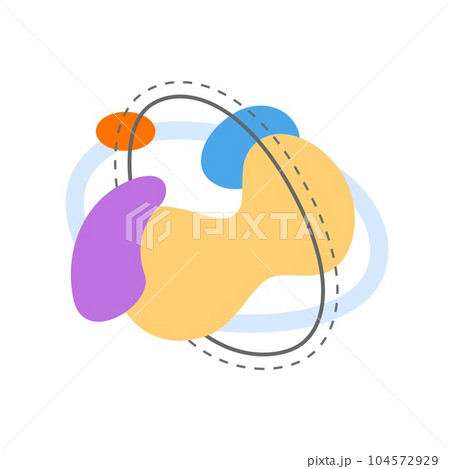 Abstract organic liquid blob and fluid shapes and dynamic elements set 104572929