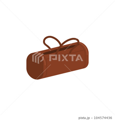 Vector illustration of shoulder bag, backpack for fitness sportswear and travel equipment, packing luggage isolated on white background. 104574436
