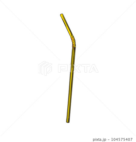Vector illustration of colorfull sketch of straw for cocktails, hand drawn vintage style isolated on white background Vector illustration of colorfull sketch of straw for cocktails, hand drawn vintage style isolated on white background 104575407
