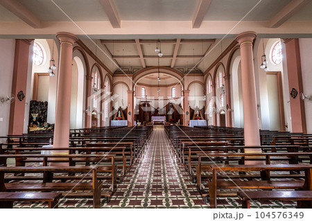 Interior of Igreja Matriz Church at Sao Joao Batista, Santa Catarina, Brazil 104576349