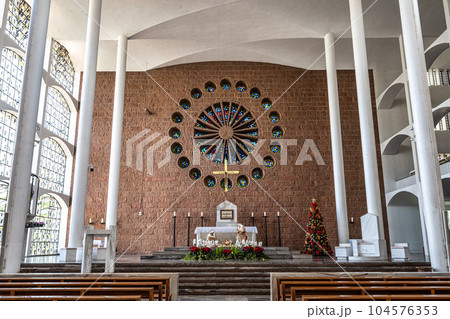 Interior of St. Paul the Apostle Cathedral, Catedral Sao Paulo Apostolo at Blumenau, Santa Catarina, Brazil Interior of St. Paul the Apostle Cathedral, Catedral Sao Paulo Apostolo at Blumenau, Santa Catarina, Brazil 104576353