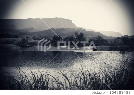Analog photography. Landscape. Landscape with analog photography. Analog photography. Landscape. Landscape with analog photography. 104585482