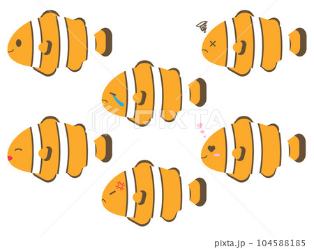 ゆるかわなクマノミ6種セット カラー ゆるかわなクマノミ6種セット カラー 104588185
