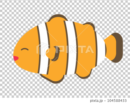 A loose clownfish smiles A loose clownfish smiles 104588433