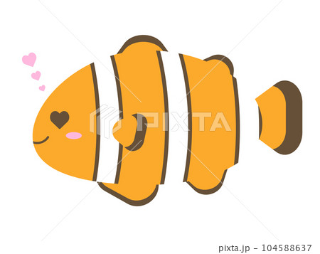 ゆるかわなクマノミ ハート ゆるかわなクマノミ ハート 104588637