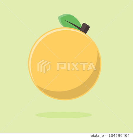 cute single image orange tangerine vector illustration green background 104596404