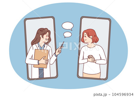Woman having online consultation with doctor 104596934