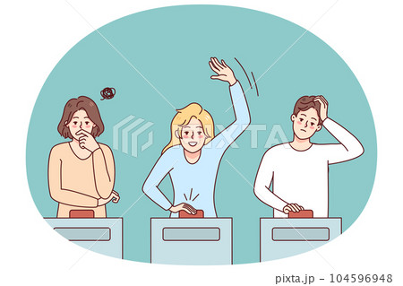 People participate in TV quiz show 104596948