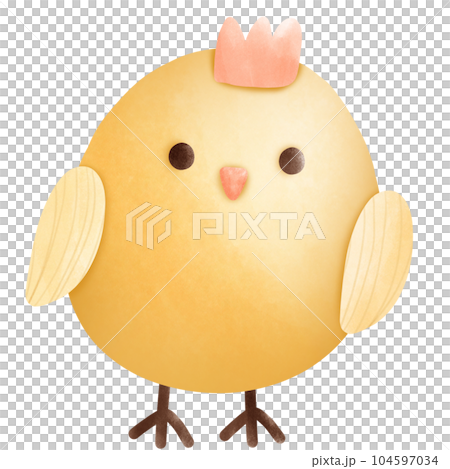 Chick watercolor wearing a crown Chick watercolor wearing a crown 104597034
