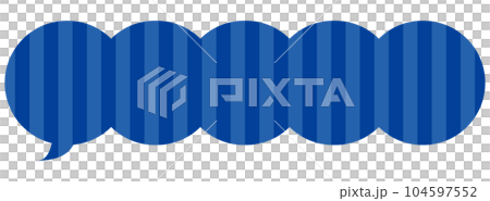 Speech bubble illustration 10 [stripe pattern (blue)] 104597552