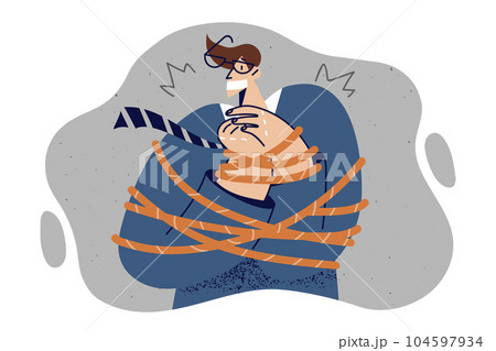 Man manager tied with rope with mouth sealed was victim kidnappers demanding ransom for hostage 104597934