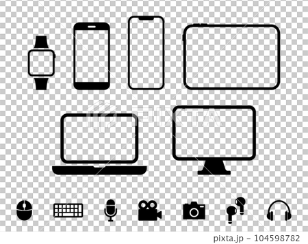 デバイスフレーム　画面透過 104598782