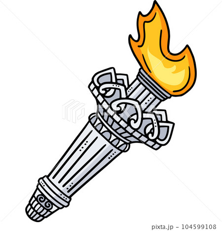 easy drawings of a torch