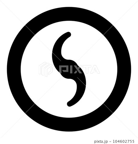 Blender blade grinder food rotating knife icon in circle round black color vector illustration image solid outline style 104602755